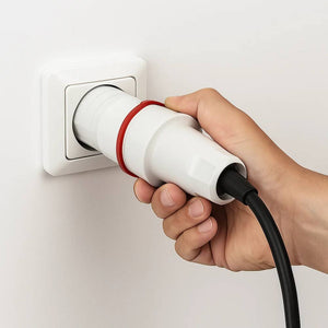 Spina mobile diritta industriale rossa 3p+n+t 16a trifase 380v ip44 gw60009h