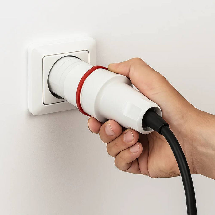 Spina mobile diritta industriale rossa 3p+n+t 16a trifase 380v ip44 gw60009h