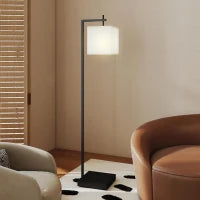 Lampada da Terra con 10 Luminosità e Temperatura del Colore Regolabile, Telecomando e Lampadina 9W, Nero