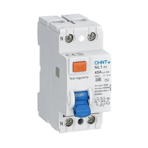 Interruttore differenziale bipolare puro tipo ac 30ma chint serie nl1-63 *** ampere 40 ampere, confezione 1