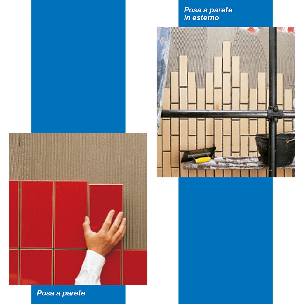 Adesivo per piastrelle kerabond colore bianco da 5 kg