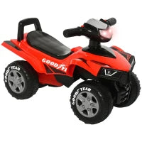 Quad Giocattolo per Bambini 18-36 Mesi con Licenza GOODYEAR con Luci e Suoni Realistici, Rosso e Nero, 60x31x42cm