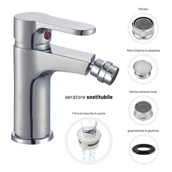 Miscelatore rubinetto bidet cromato bagno casa *** confezione 1
