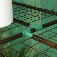 Serra da Giardino con Copertura in PE, 6 Mensole e 2 Porte Avvolgibili, 143x46x151cm, Verde