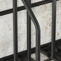 Supporto per Biciclette, Supporto di Parcheggio per 3 Biciclette con Cestino Superiore e 4 Ganci, 90 x 54 x 100 cm, Nero