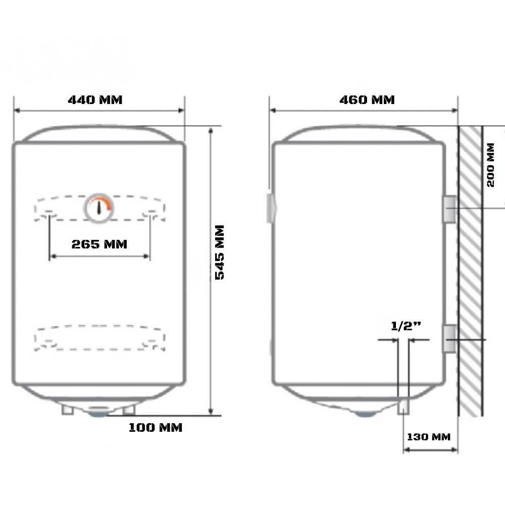 Ferroli calypso scaldabagno verticale elettrico garanzia 2 anni classe energetica c *** capacità 50 litri, confezione 1