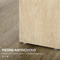 Tavolo da Pranzo Moderno in Legno per 4-6 Persone, 120x69x75cm, Colore Nero e Legno