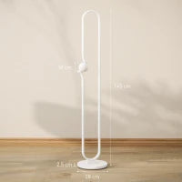 Lampada da Terra a LED a forma di Nota Musicale con Luminosità Regolabile e Pedale, 28x28x145 cm, Bianco