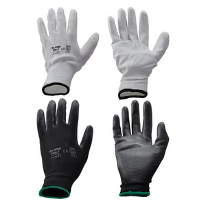 guanti poliestere / poliuretano tg. 7 - palmo bianco cod:ferx.1067730nlm