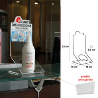 porta flacone igienizzante da banco con igienizzante ml 500 omaggio cod:ferx.9007110nlm