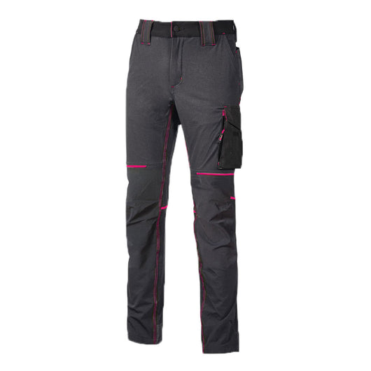 pantalone da lavoro 'world lady' l - colore grey fucsia cod:ferx.1064954nlm