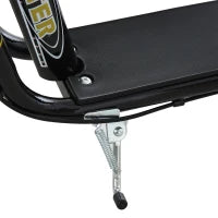 Outsunny Monopattino per Bambini 5+ Anni, Grandi Ruote, Manubrio Regolabile, 2 Freni Controllati dalla Maniglia, Cavalletto Laterale, 120 x 58 x 85-95 cm, Nero