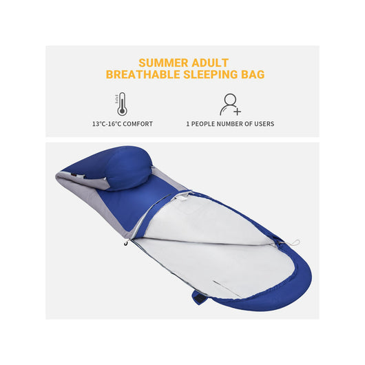 Sacco a pelo Breeze - Kingcamp - Blu - 215 x 50 cm