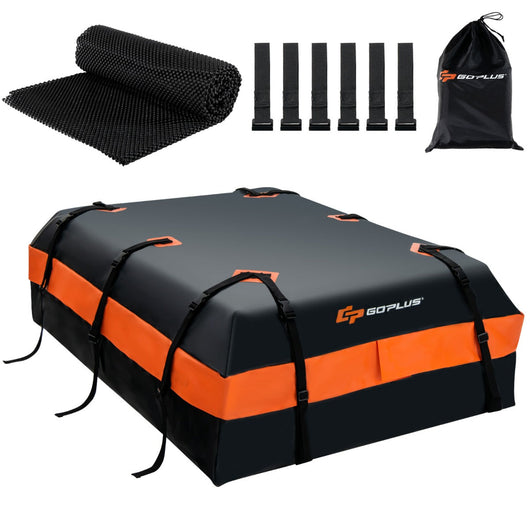 Borsa da tetto impermeabile per auto 132 x 100 x 43 cm con 560 L di spazio adatta a tutti i veicoli stile moderno PVC nero 20_0011502