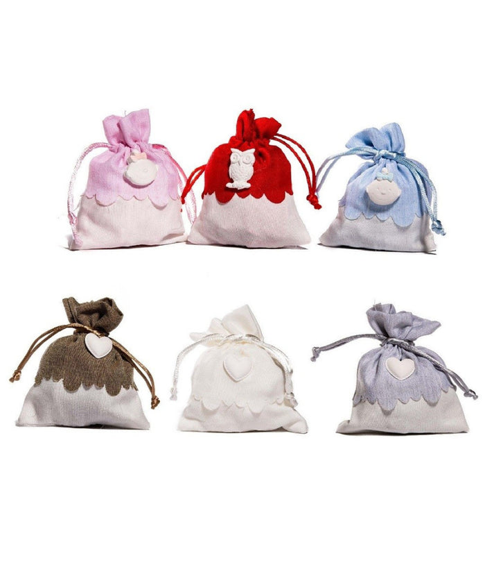 Sacchetti Porta Confetti Bomboniera Con Gessetto In Vari Colori Per Cerimonia         