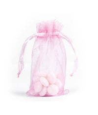 Sacchetti Rosa Organza Bomboniera Nascita Matrimonio Compleanno Confetti Regalo         