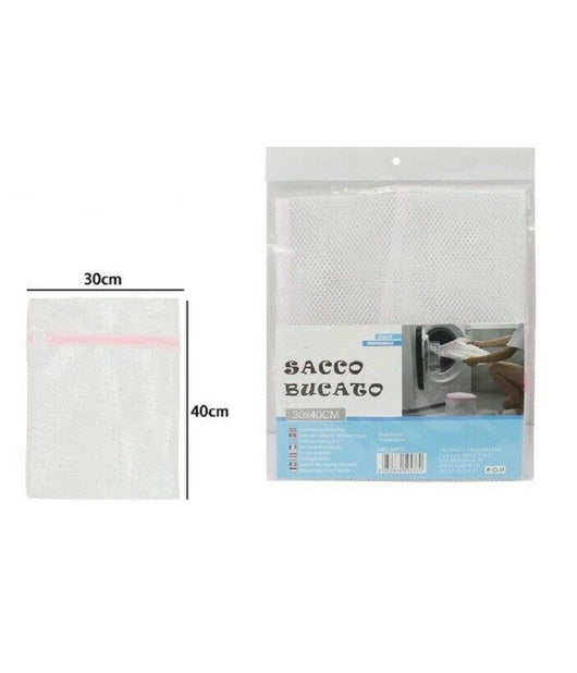 Sacchetto Borsa Di Lavaggio Sicuro Lavatrice Sacco Calzini Bucato 30x40cm 59473         