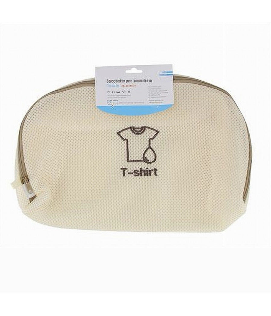 Sacchetto Lavanderia Lavatrice Lavaggio Biancheria Rete Maglia 35x2x10 Cm 59118         