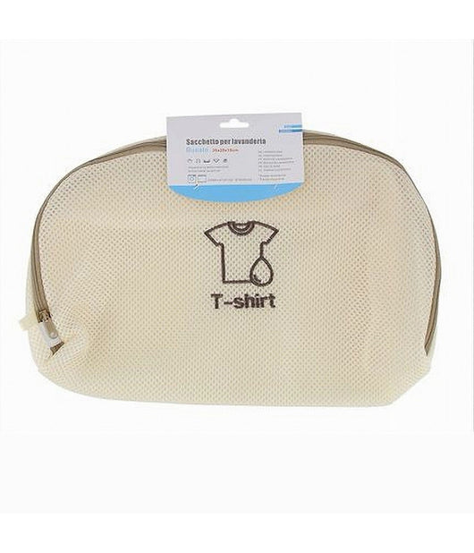 Sacchetto Lavanderia Lavatrice Lavaggio Biancheria Rete Maglia 35x2x10 Cm 59118         