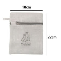Trade Shop - Sacchetto Rete Per Lavanderia Lavatrice 18x22 Cm Biancheria Intimo Calzini 59374         