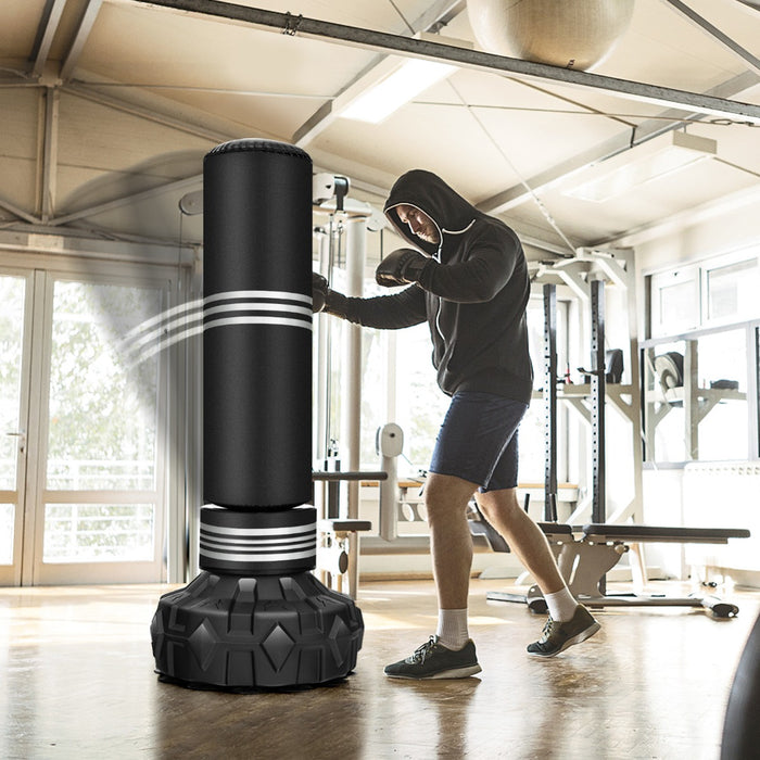 Sacchetto da boxe autoportante sacco da boxe pesante con supporto per adulti, Sacchetto resistente allo strappo-Boxe