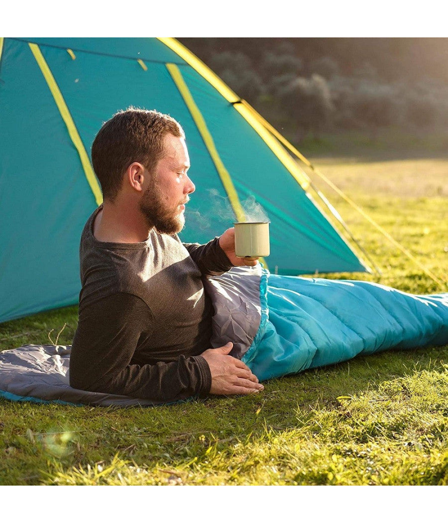 Sacco A Pelo Hiberide 10 220x75x50cm Campeggio Notte Dormire Spiaggia Borsa 68102         