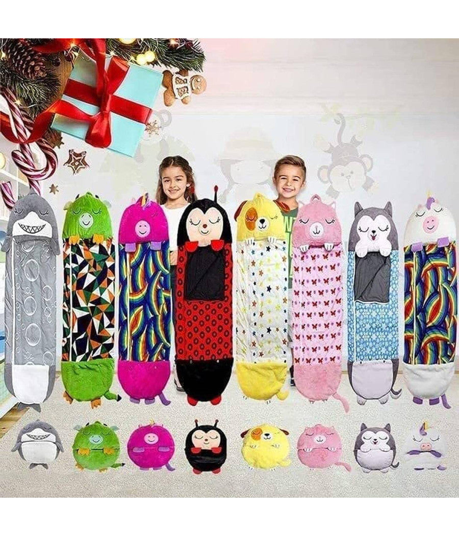 Sacco A Pelo Nanna Per Bambini Da 2 A 6 Anni In Tessuto Cotone 120x40 Set Asilo         