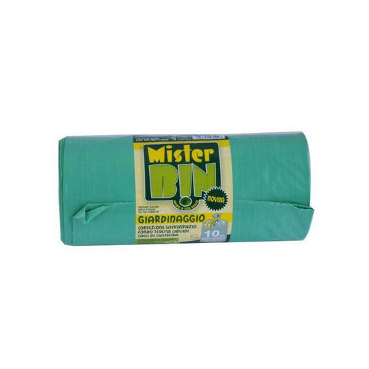 Sacco Giardino Legacci Verde 95X110 pz.10 Mr.Bin