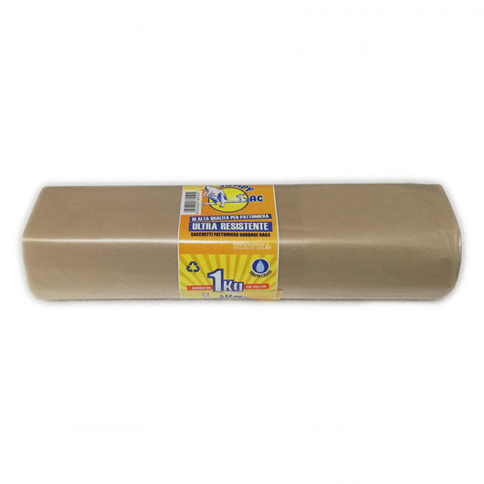Sacco pattume colore ambra da 1kg tipo pesante l 90 x h 120cm