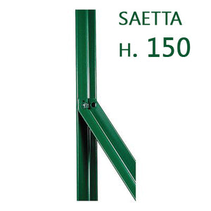 saetta a "l" plastificata per paletti per recinzione altezza 150 cm verde cod:ferx.57123