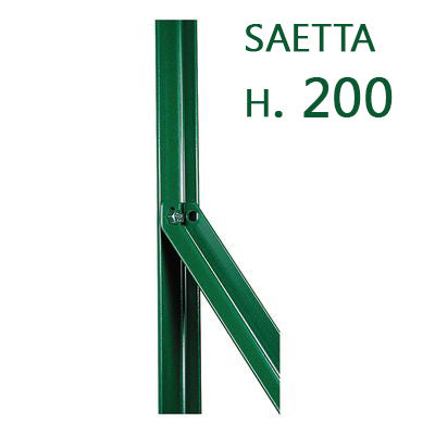 10pz saetta di sostegno a l h 200 cm 25x25x3 mm plastificata per paletti in ferro a t da h 225 e 250 recinzioni da giardino cod:ferx.mi.83.stock
