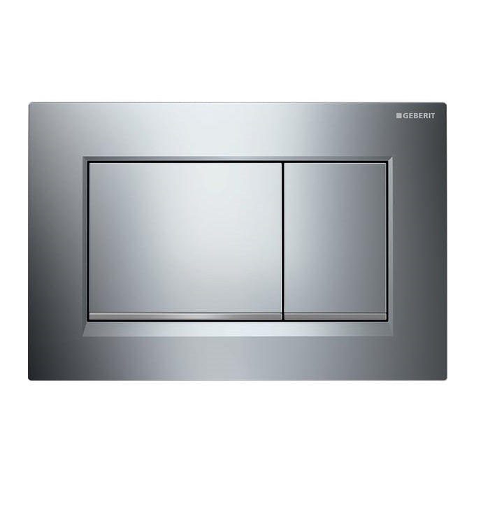 Placca di comando scarico SIGMA 30 Cromo lucido/bordo satinato per cassetta Geberit 115.883.KH.1