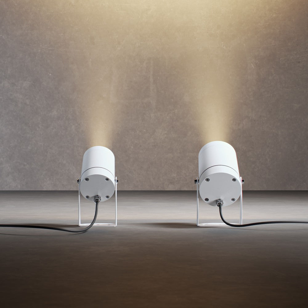 Sair - Faro a led a picchetto rotondo 10W IP65 Bianco 3000K - Luce da giardino per piante o siepe h36cm - Beneito faure