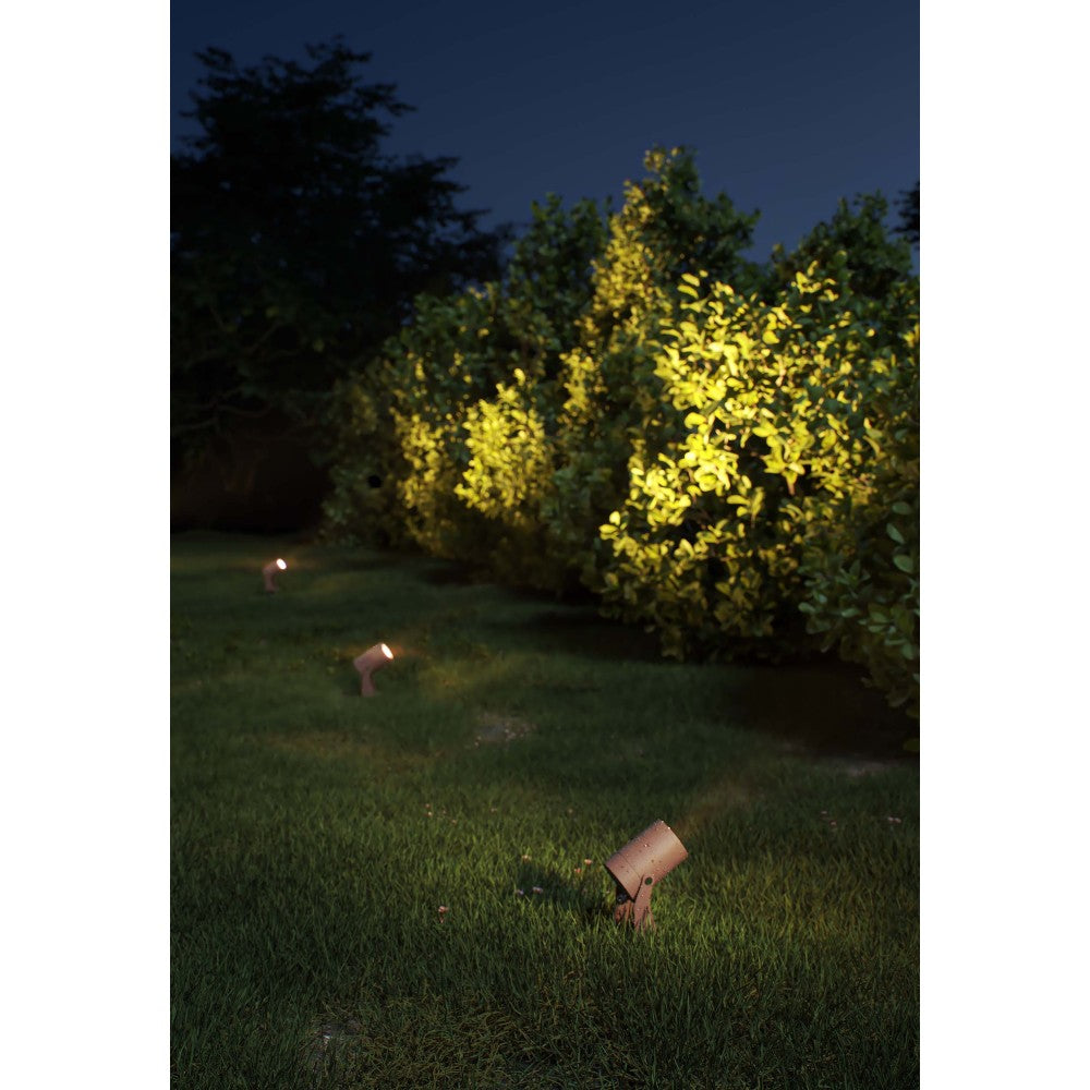 Sair XL - Faro a led a picchetto rotondo 20W IP65 Nero 3000K - Luce da giardino per piante o siepe h38cm - Beneito faure