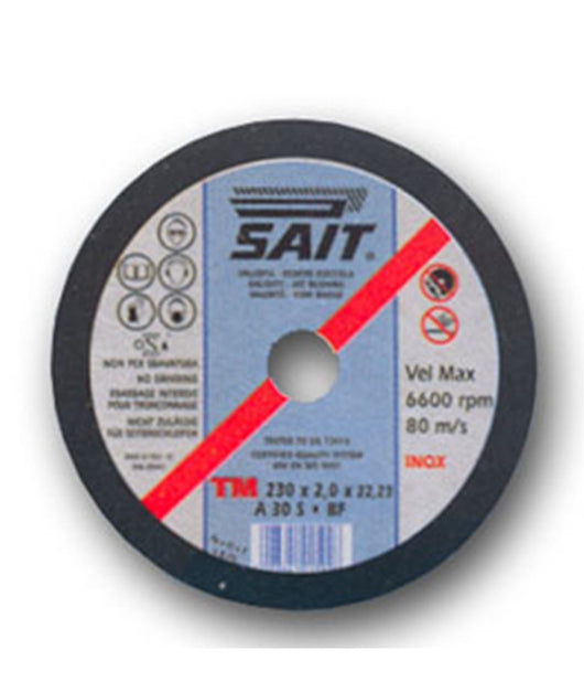 Sait 230x2x22 Disco Mola Da Taglio Per Metalli Inox Abrasivo Ferro Flex         