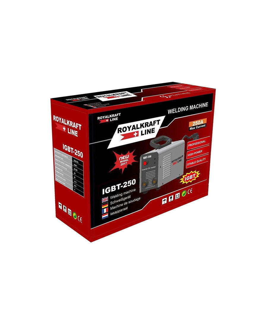 Saldatrice A Elettrodo Elettrica Inverter Igbt Saldatura 250a Fabbro Cavo 2mt         