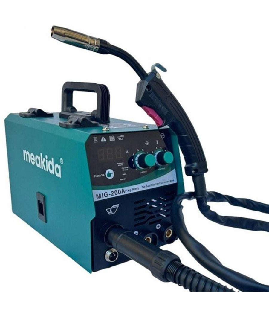 Saldatrice Mig A Filo Continuo No Gas 200 A Mma Elettrodo + Bobina Mig-200a         