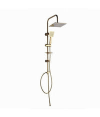 Saliscendi Bagno Colonna Doccia Miscelatore Oro Soffione Quadrato Doccetta 87305         