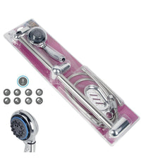 Saliscendi Con Soffione Doccia 8 Funzioni Getti Asta 60 Cm Cromato Bagno Vasca         