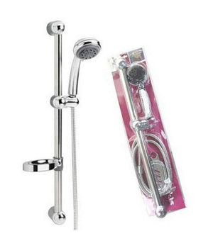 Saliscendi Con Soffione Doccia 8 Funzioni Getti Asta 60 Cm Cromato Bagno Vasca         