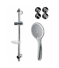 Saliscendi Con Soffione Multigetto Regolabile Portasapone 70cm Attacco 1/2 69138         