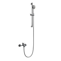 Saliscendi cromato con miscelatore esterno con doccino e flessibile 150cm | Baltea