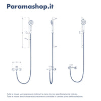 Saliscendi nero opaco con miscelatore esterno con doccino e flessibile 150cm | Baltea