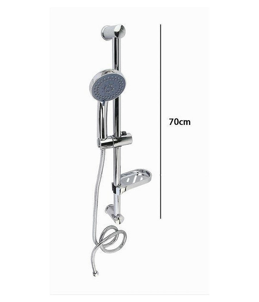 Saliscendi Doccia Bagno Asta Colonna 70 Cm Portasapone Doccetta Multigetto 79821         