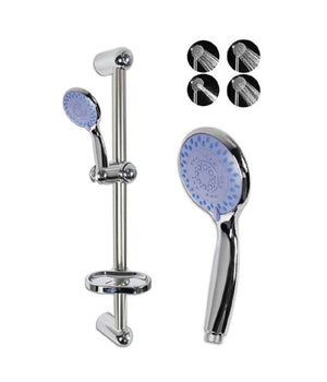 Saliscendi Doccia Bagno Con Portasapone E Soffione Doccetta Multigetto Blu 69134         2