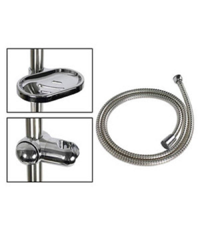 Saliscendi Doccia Bagno Con Portasapone E Soffione Doccetta Multigetto Blu 69134         2