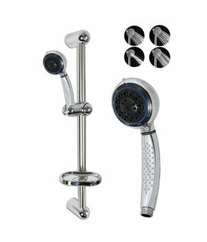 Saliscendi Doccia Bagno Con Soffione Doccetta Tubo Con Portasapone Cromato 69130         