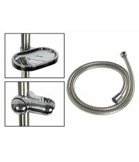 Saliscendi Doccia Con Soffione Doccetta Multigetto Asta Con Portasapone 69132         