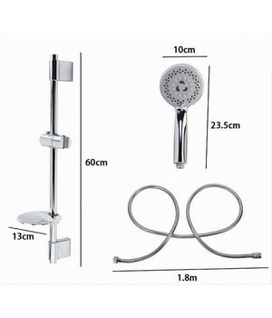 Saliscendi Doccia Cromato Doccetta Multigetto Mensola Portasapone Bagno Tubo 79390         
