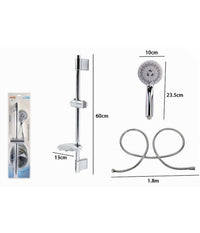 Saliscendi Doccia Cromato Doccetta Multigetto Mensola Portasapone Bagno Tubo 79390         